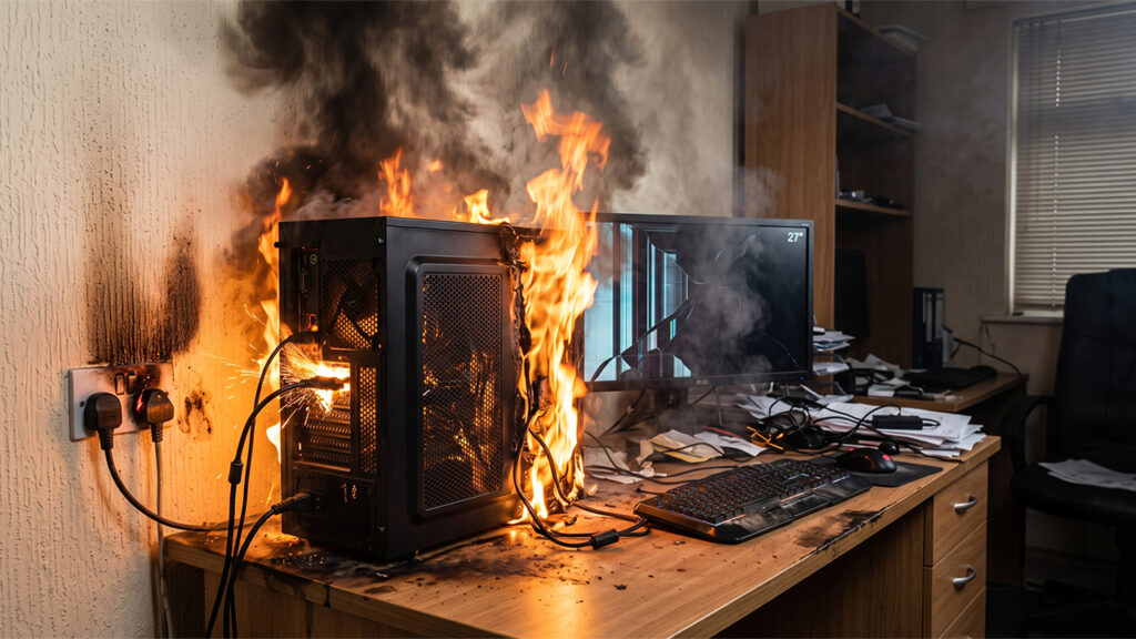 Dangers of no Earthing causes fire